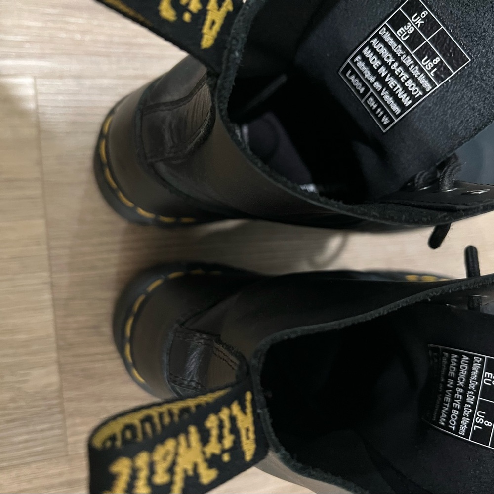 Dr. Martens Audrick 8-Eye Black Boots - Picture 5 of 7